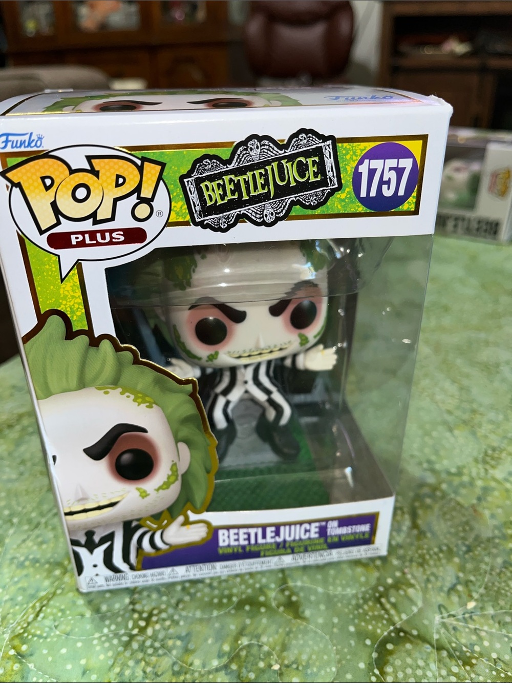 Funko Pop Plus Beetle Juice on tombstone 1757 new in box